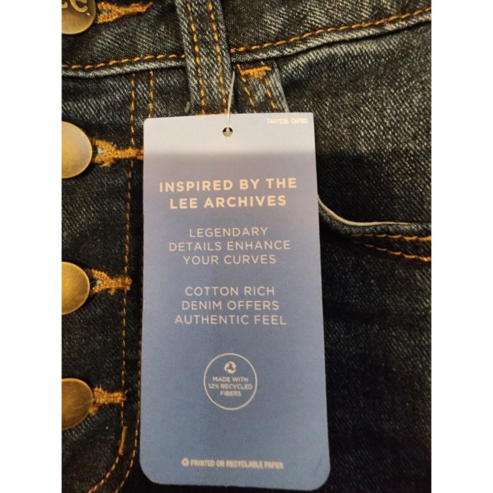 NWT Lee Riders Women Heritage High Rise Skinny Frayed Ankle Jean Vintage 6M NOS - Picture 3 of 5